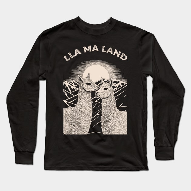 Llama Land Long Sleeve T-Shirt by Yopi